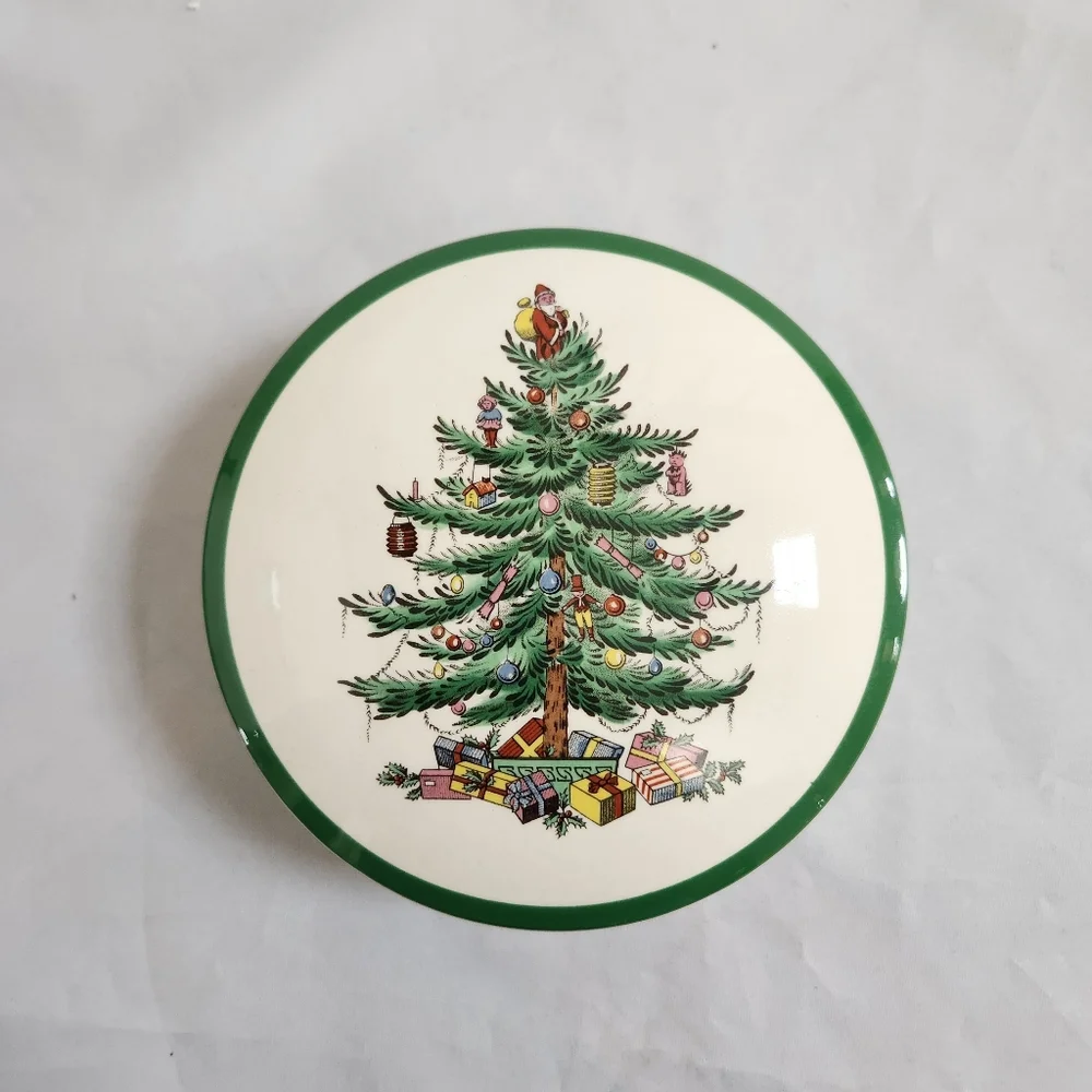 Spode Christmas Tree Candy Dish Trinket Box